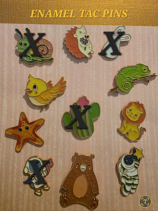 Accessories - Colorful Enamel Pin - Choice Of One (ONLY 8 REMAIN)